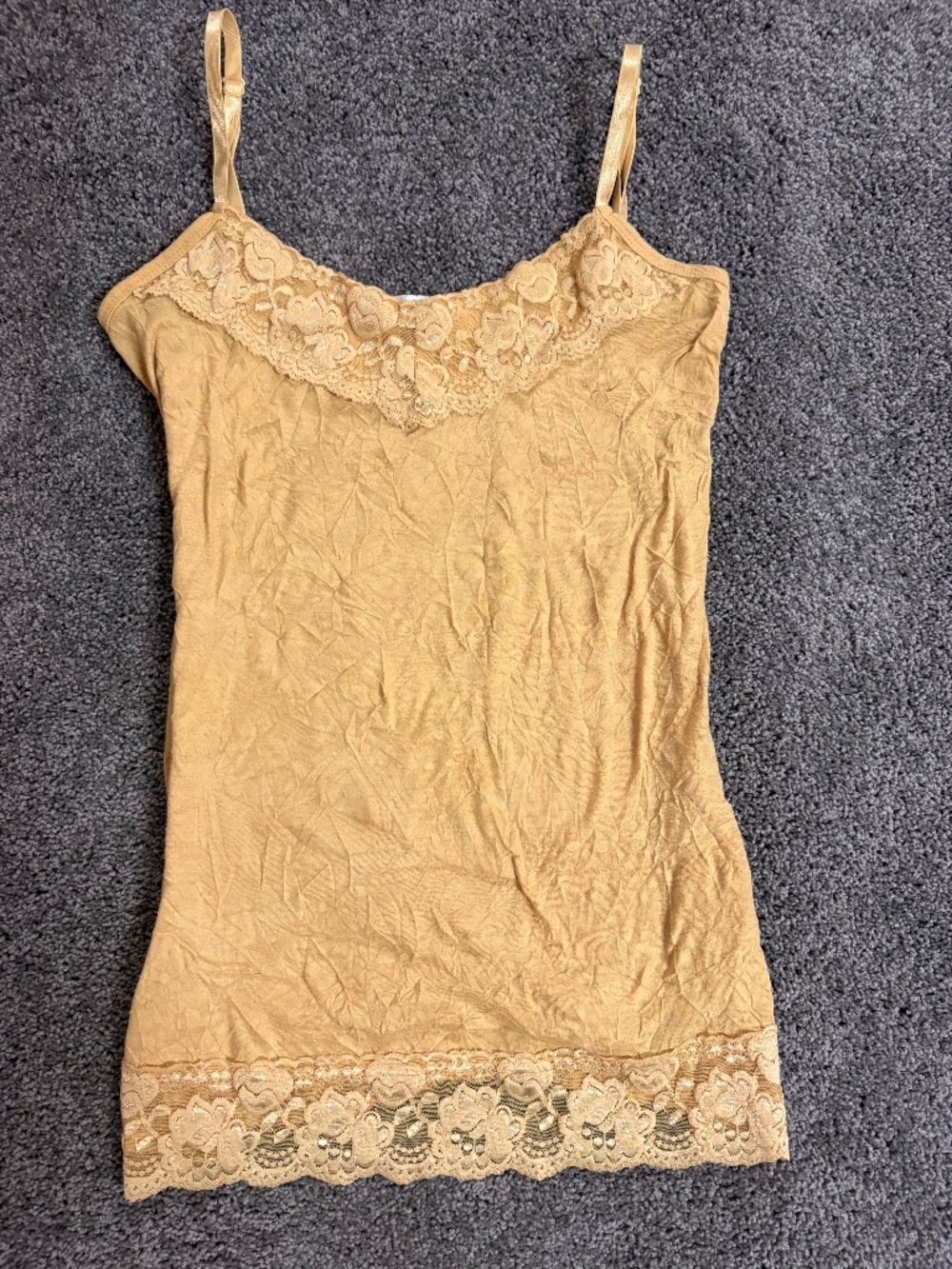 vintage 2000s yellow lace cami